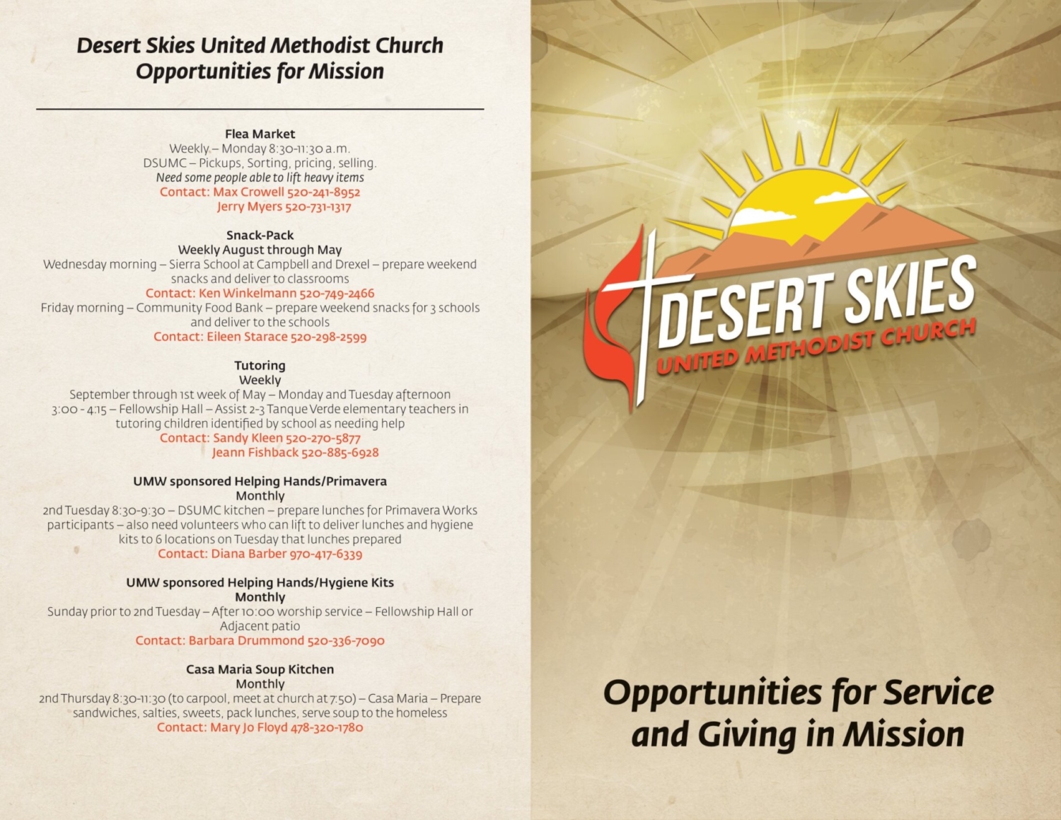 Desert Skies United Methodist Church Mission